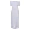 Summer new women's clothing sexy off-the-shoulder chest pleated party dress