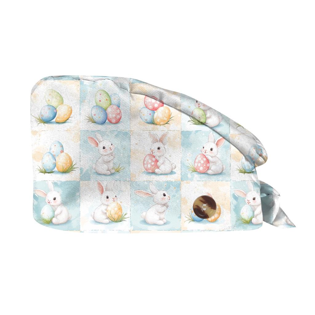 Fashion Easter Print Work Hat Casual Wash Hat Bag Cap