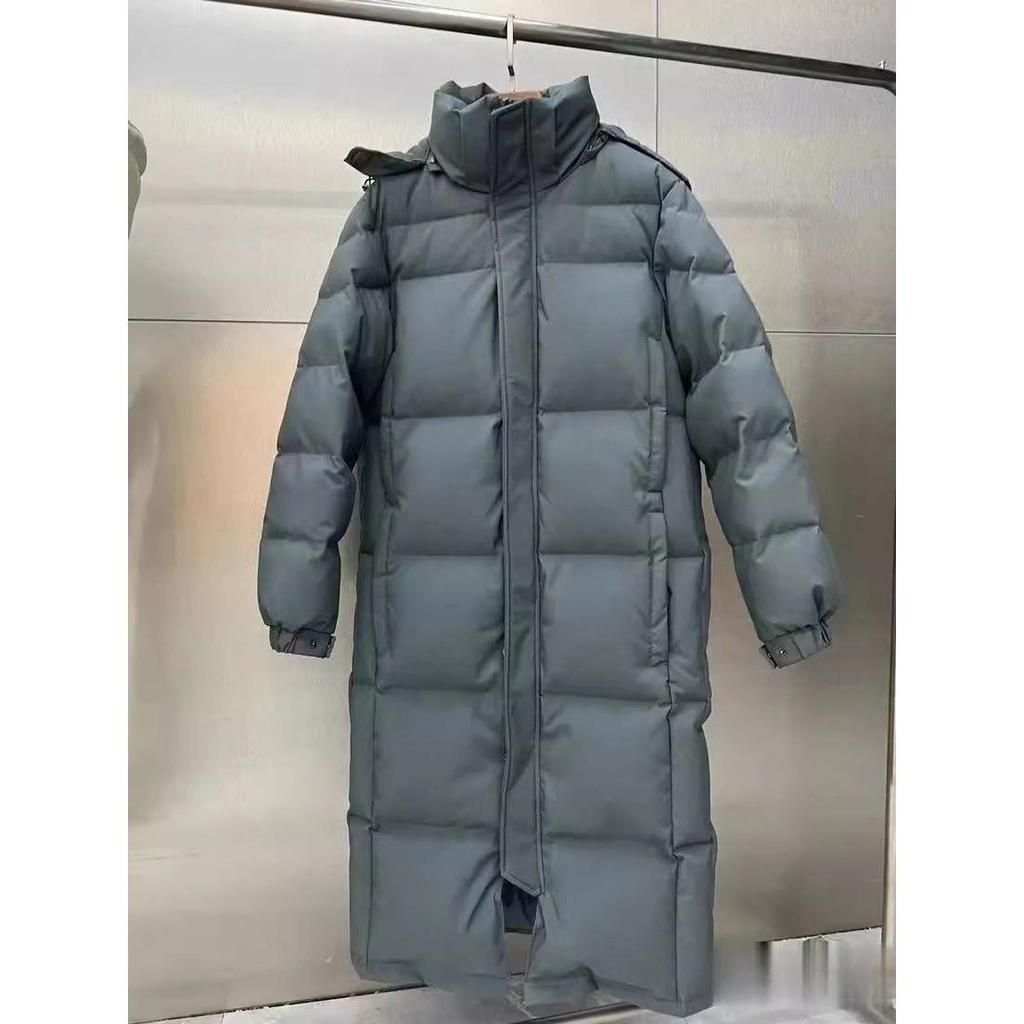 2025 Unisex Over-the-Knee Thick Down Jacket In 90% White Duck Down, Winter Couples' Style