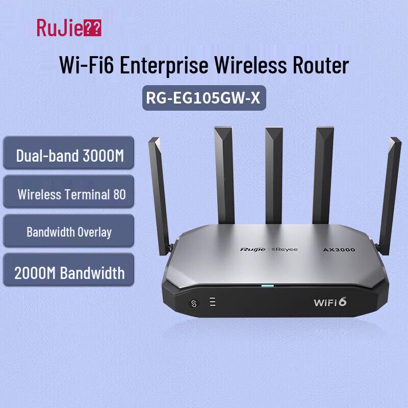 

Ruijie RG-EG105GW-X WiFi6 Enterprise Wireless Gateway Router