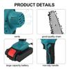 4-Inches  24V Cordless Electric Chain Saw Protable Chainsaw W/ 1 or 2Pcs Batteries For Tree Branch Wood Cutting