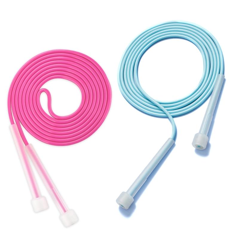 2pcs Plastic Handle Jump Rope Adjustable Length Skipping Rope Outdoor Fun Activity Children Jump Skip Rope Exercise Tool