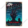 Horror Night Vintage Movie Metal Sign Funny Bar Cave Garage Customize Tin Sign Poster