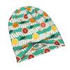 ZLIENSZUS Citrus Print Beanie Hat for & - 2D Flat Lemon & Fruit, Urban Style Suitable for Morning Commutes, Evening Walks, Casual Wear, Fashionable Ac