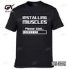 Summer New Tshirts Installing Muscles Please Wait Loading Bar Funny Print T Shirt Men Women Cotton Short Sleeve Cool Unisex Tees