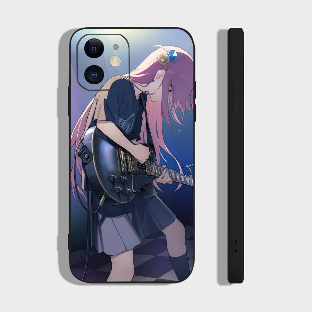 Anime Bocchi The Rock For IPhone 15 16 14 Plus 13 12 11 17 Pro Max 17 Air Black Soft Phone Cover