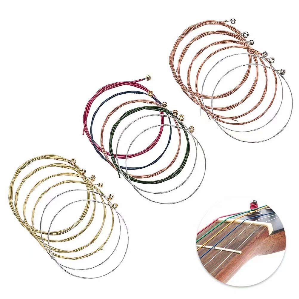 Liroyal Replacement Guitar 3 Sets Ballad Replacement Steel Suitable for Folk Steel Core Copper Musical Instrument Acoustic Guitar Strings Strings, (18