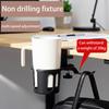 2-in-1 Universeller Schreibtisch-Getränkehalter Verstellbar Verbesserte Klemme mit Armständer 360 Grad drehbar Tischkantenklemme Anti-Fall-Getränkehalter
