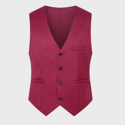 Men's Slim Fit Korean Style Suit Waistcoat - New, Iron-Free Design