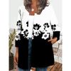 Women S Vintage Ethnic Print Plus Size Open Front Jacket