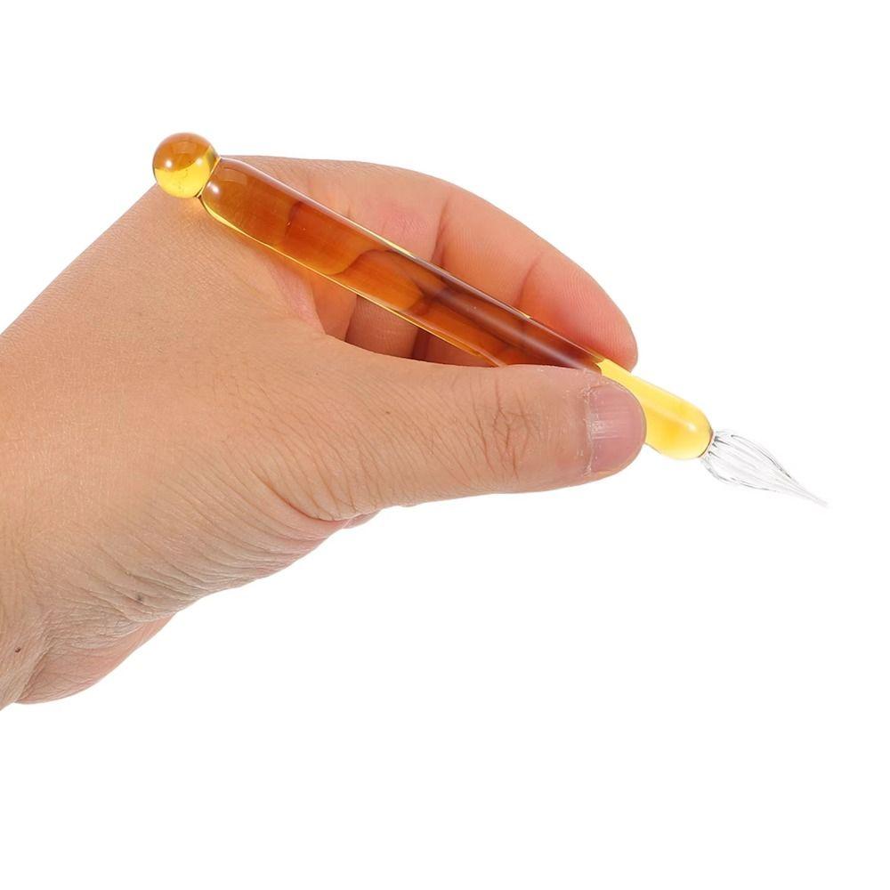 Calligraphy Dipping Pen Transparent Glass Fountain Pen Back To School Glass Dip Pen  Art Painting