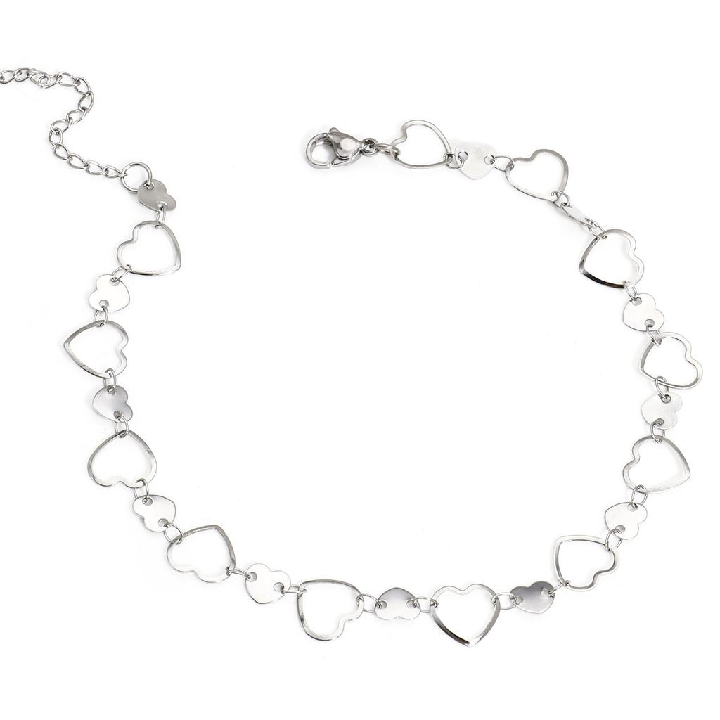 1 Piece 304 Stainless Steel Handmade Link Chain Anklet For Women Silver Color Leg Chain Foot Ankle Bracelets Jewelry Gift