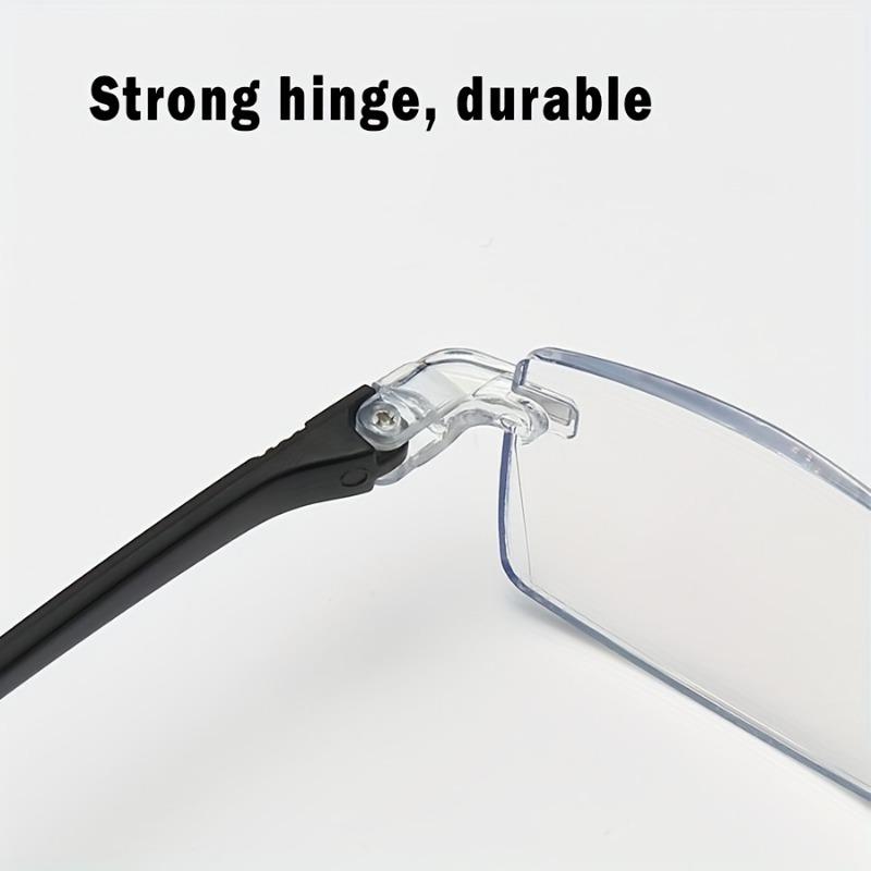 5-piece Unisex Polymer Reading Glasses Set Lightweight Rectangular Frame Stylish and Comfortable