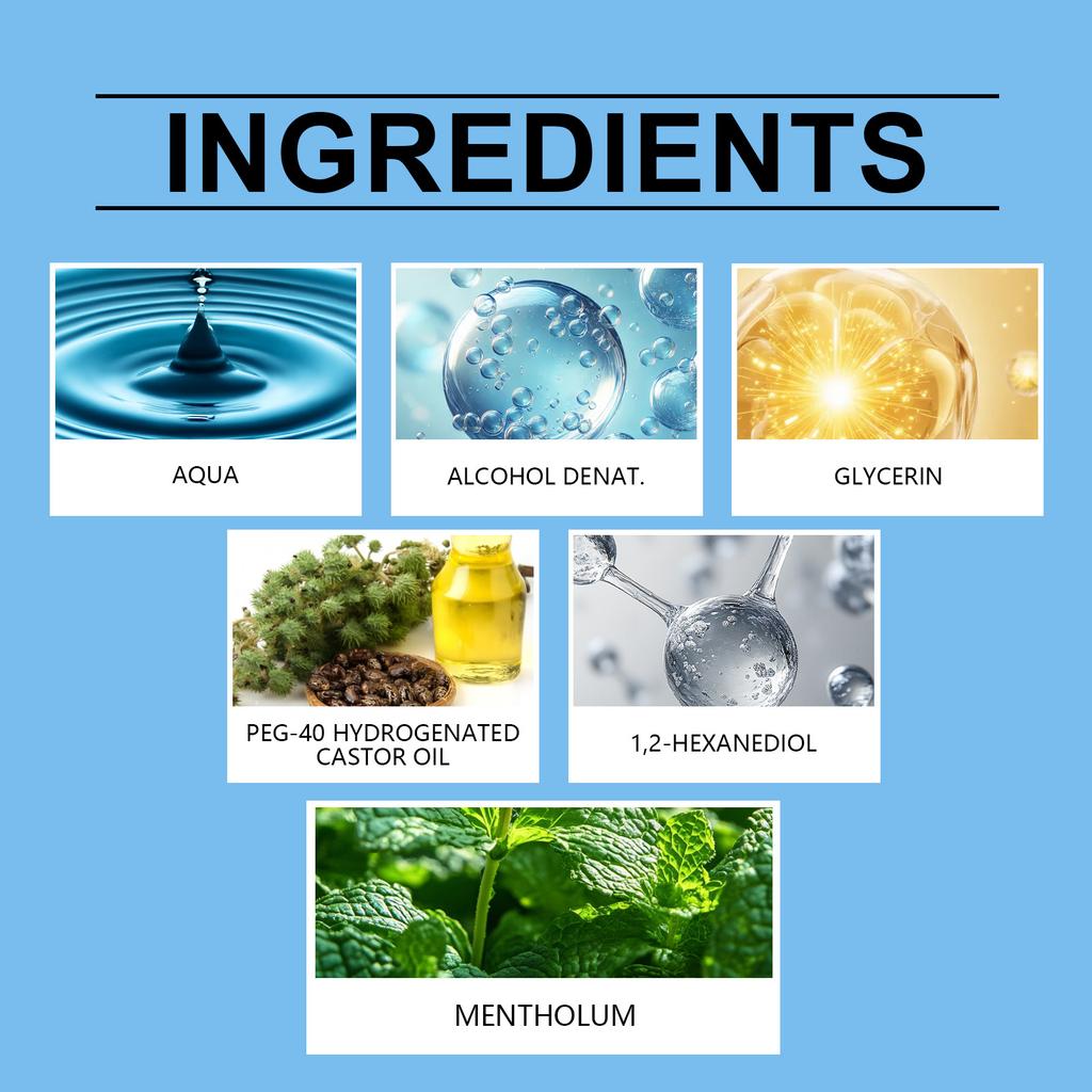 The Portable Outdoor Spray Is Soothing And Non-sticky. The Fine Spray Design Ensures Even Coverage And Long-lasting Freshness,100ML