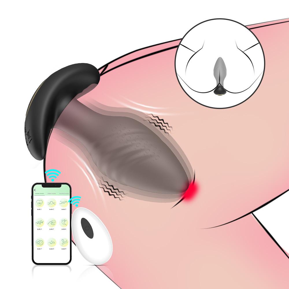 Wireless Remote-Control Vibrating Anal Plug with App-Controlled Rotation and Twisting Functions.