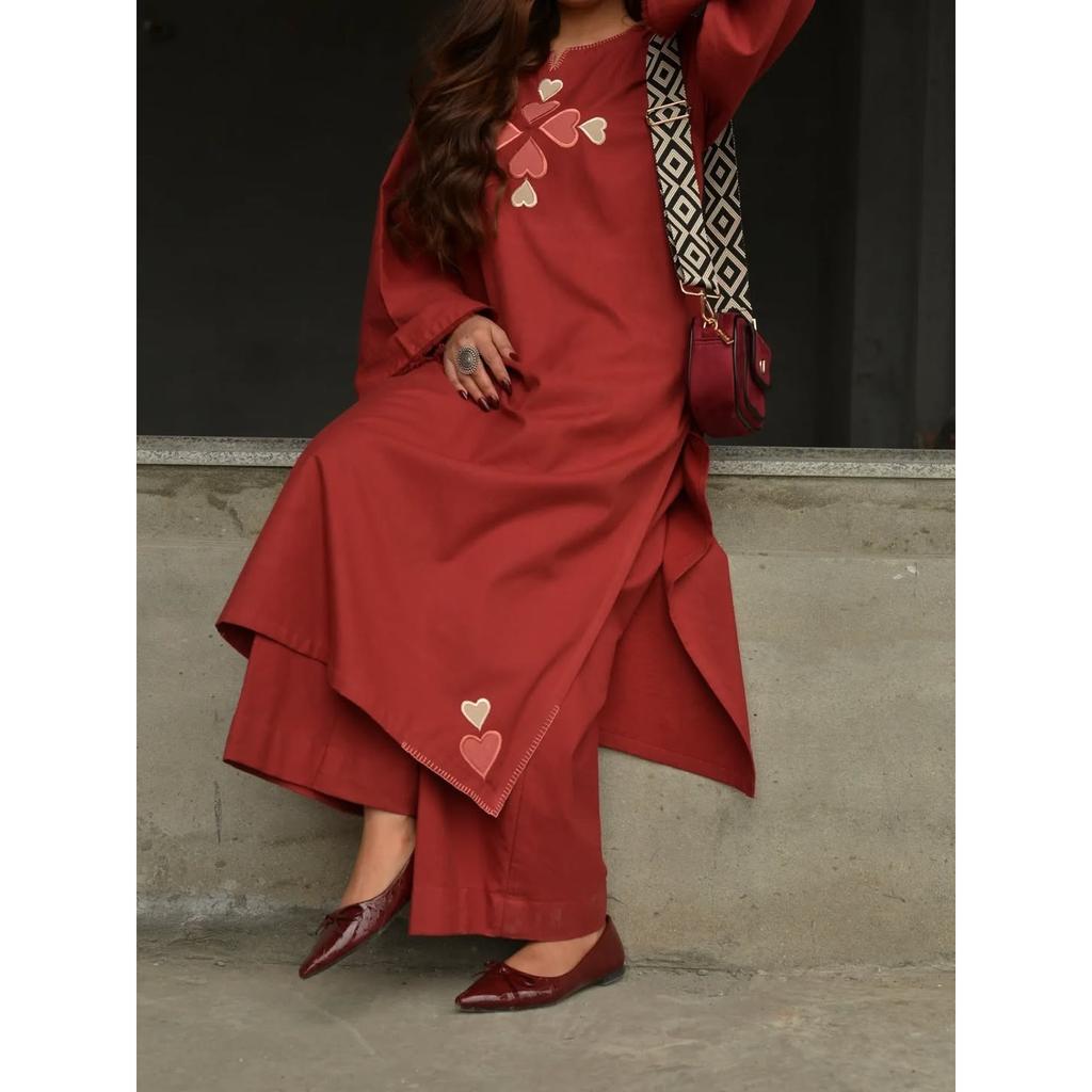 Pakistani Style Cotton Kurti Palazzo Set Indian Women's Ethnic Kurta Set Dress