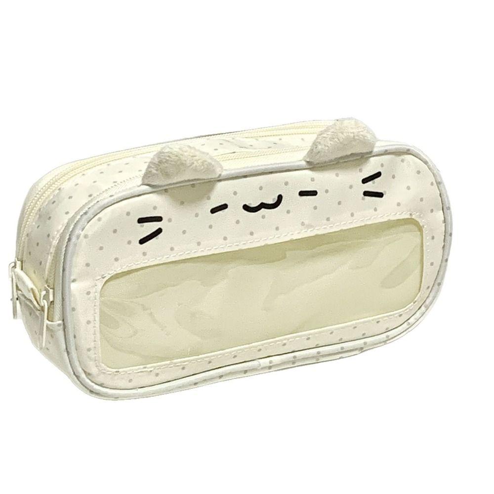 With Ita Display Window Pencil Case Double Layers Stationery Bag Pencil Pouch  Students
