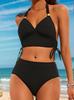 Women's Swimsuit Tankini Back Ties Drawstring Bikini Beachwear Bathing Suits