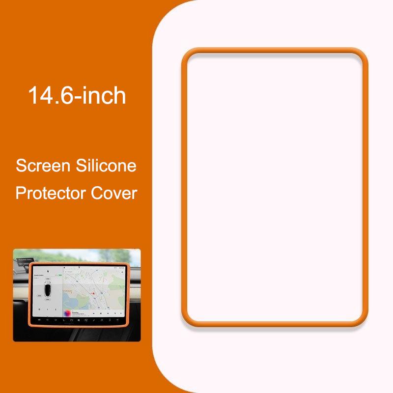 For GAC AION Y Plus 23-24 Car Screen Silicone Protector Cover Navigation Screen Anti-collision Protective Frame Accessories