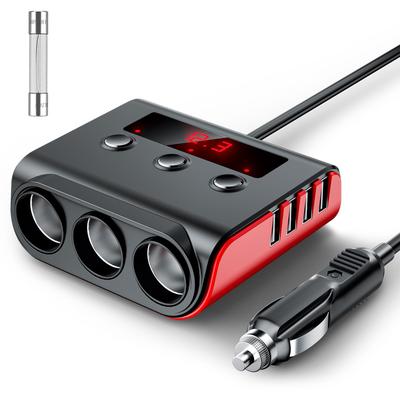[2025 Neuer Stil] SONRU 7-IN-1 Zigarettenanzünderbuchse mit 3 USB-Erweiterungen, 4 USB