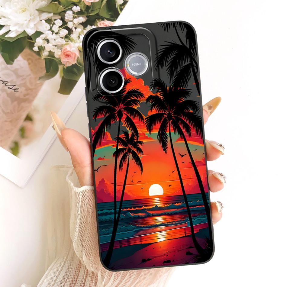 For Honor 600 Lite 5G Honor600 2026 Fashion Dusk Beach Painting Phone Case For Honor 600 600Lite Soft Silicone Covers Bumpers