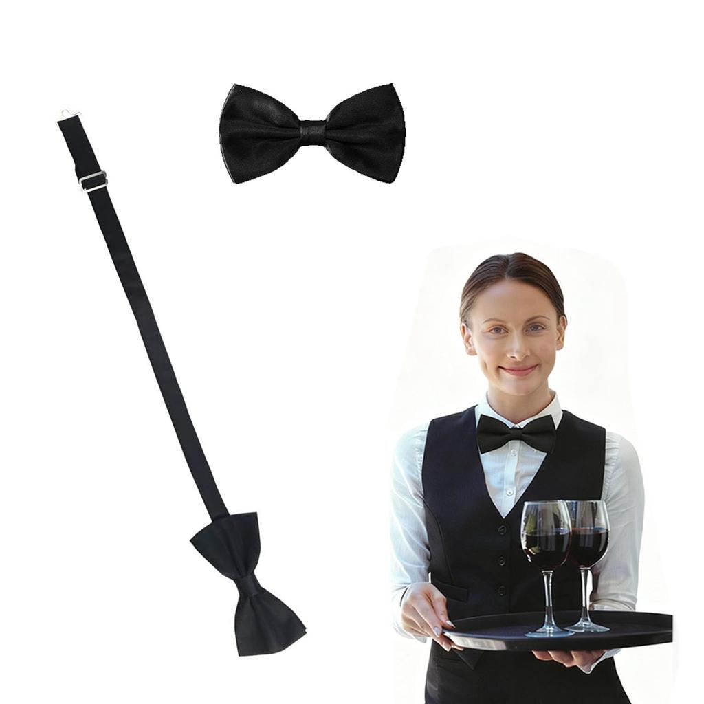 [BRIIKPP] Fliege, Einfach An- und Ausziehen, Satin, Hakenverschluss, Schwarz