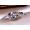 Hollow Flower Starry 1CT Zircon Ring Moissanite Engagement Ring for Women