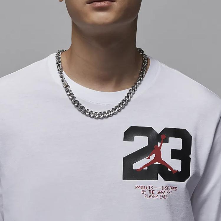 Jordan Sport Dri-FIT Comfortable Letter And Number Print Quick-Dry Long Sleeve T-Shirt Men Tops White FZ1982-100