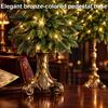 Reusable Holiday Table Decor Vintage Lighted Norfolk Pine Tree with Remote Control, Battery Operated Artificial Christmas Traditional Display