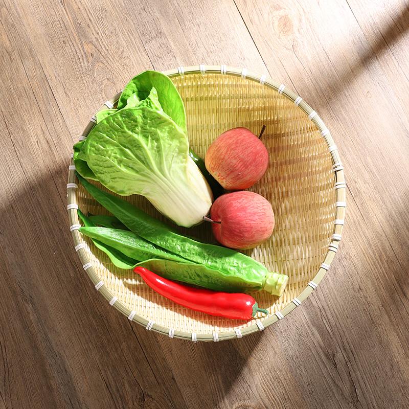 Natural Bamboo Woven Storage Basket Set