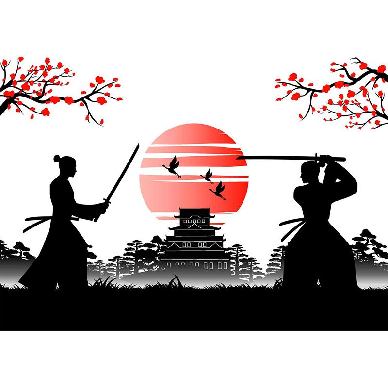 

T367 # для японского искусства с древним дизайном самурайской наклейки на автомобиль, виниловая наклейка, водонепроницаемые украшения, автомобильные наклейки C-15cm-Longest Side