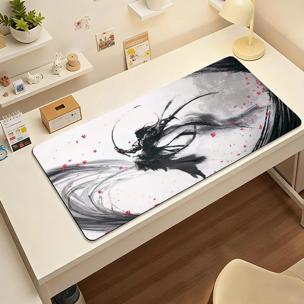 Ink Painting Sword Mouse Pad Nonslip Desk Mat PC Laptop Accessories Rubber Office Keyboard Large Gamers Decoracion