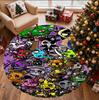 Sprunki Game Pattern Round Rug, Indoor/Outdoor Mat, for Picnic, Gameroom, Bedroom, Office, Living Room, Home Decor Carpet, Birthday Gift