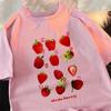 12 Types Strawberry Printing Women Tshirts Pattern Tee Clothes Summer T Shirts Harajuku Loose T-Shirt Soft Daily Wear