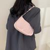 Crossborder Style Pu Mini Crescent Bag With Zipper Closure For Casual Travel