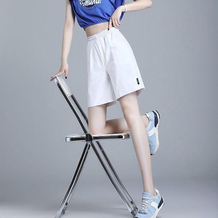 

Five-Point Women s Pure Cotton High-Waist Shorts - Summer 2026 Casual, Loose, Slimming, Versatile, and Fashionable. M (80-100 kg) белый