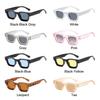 Trendy Thick Square Sunglasses Chunky Beach/Travel/Streetwear Rectangle Shades UV400 Protection Eyewear for Women & Men