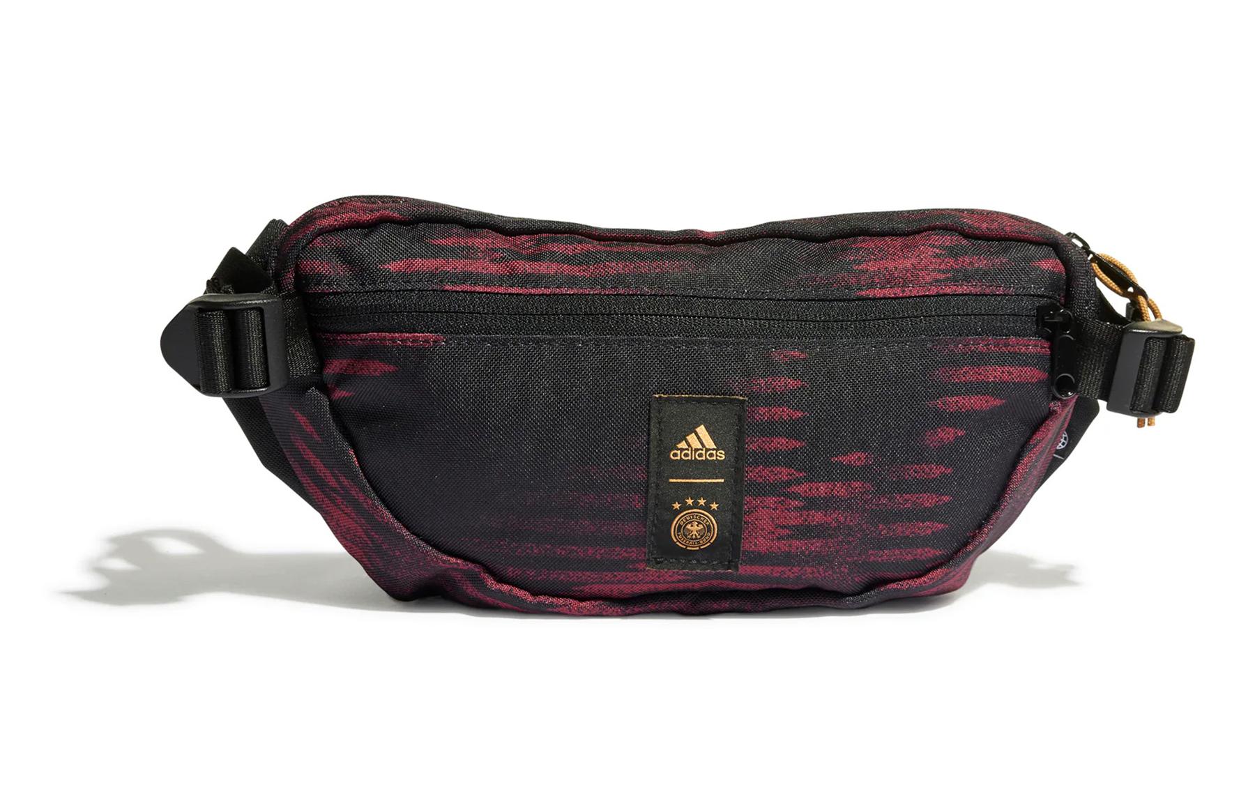 Adidas Recycled Polyester Sports Bag, Sling Bag, Fanny Pack, Crossbody Bag Regular Unisex Black Gold HP0766