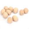 10Pcs Wooden Eggs Vivid Lightweight Portable Not Easily Broken Food Toy Faux Eggs for Family