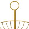 Household Living Room Modern 3-Tier Fruit Dish Plate Storage Basket Tray TablewareGold