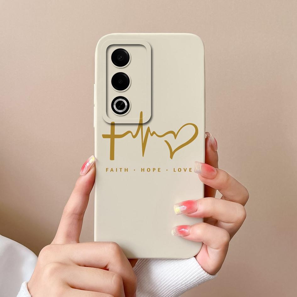 For OPPO A3X A3 Pro Realme 13 Pro Plus 12 Pro+ Case Screen Protector Super Shockproof Slim Silicone Back Cover Pretty Love Heart Bumper Shell For OPPO
