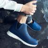 Black Rain Shoes for Men Rubber Shoe Platform Ankle Boots Blue Autumn Winter Slip On Booties Boots for Men Waterproof Work Botas