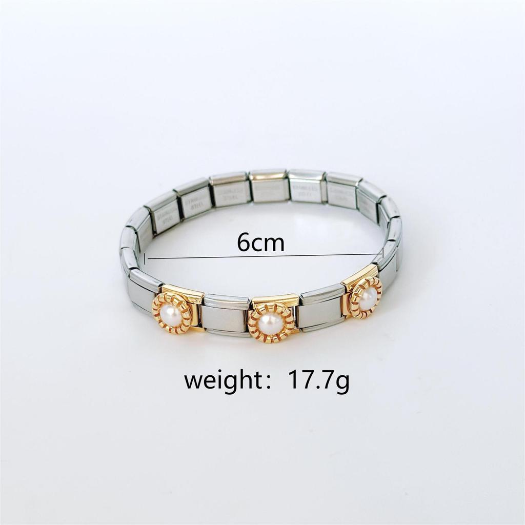 24 Creative Stretch Strap Bracelet Sunflower Gold Silver Stainless Steel Bracelet Strap