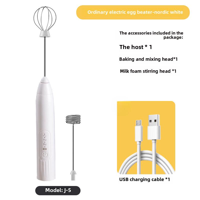 Compact Electric Milk & Egg Frother - Handheld Whisk & Beater for Creamy Coffee and Smooth Mixtures