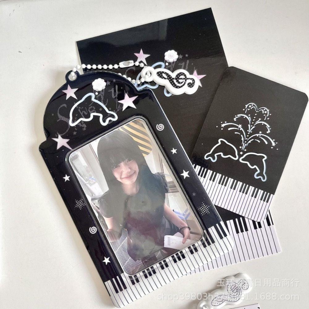 New Y2K Style Kpop Photocard Holder Mini PVC Idol Photo Frame Cartoon Gift Card Holder
