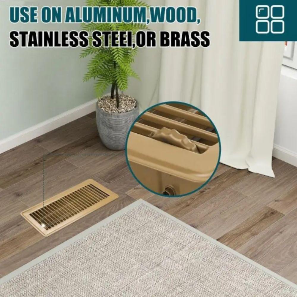 Carbon Steel Floor Register High Efficiency Air Vent Covers 2-Pack Floor Vent Covers Home Floor