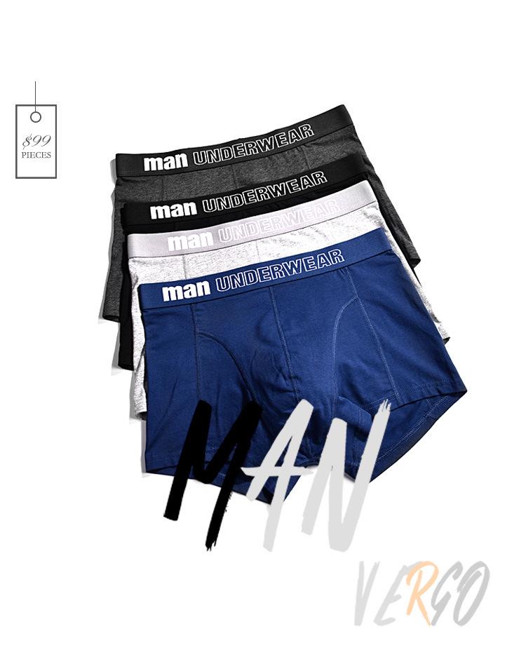 Men's Pure Cotton Mid-Waist Loose Boxer Briefs - Comfortable, Breathable, Plus Size Trunks (Long)