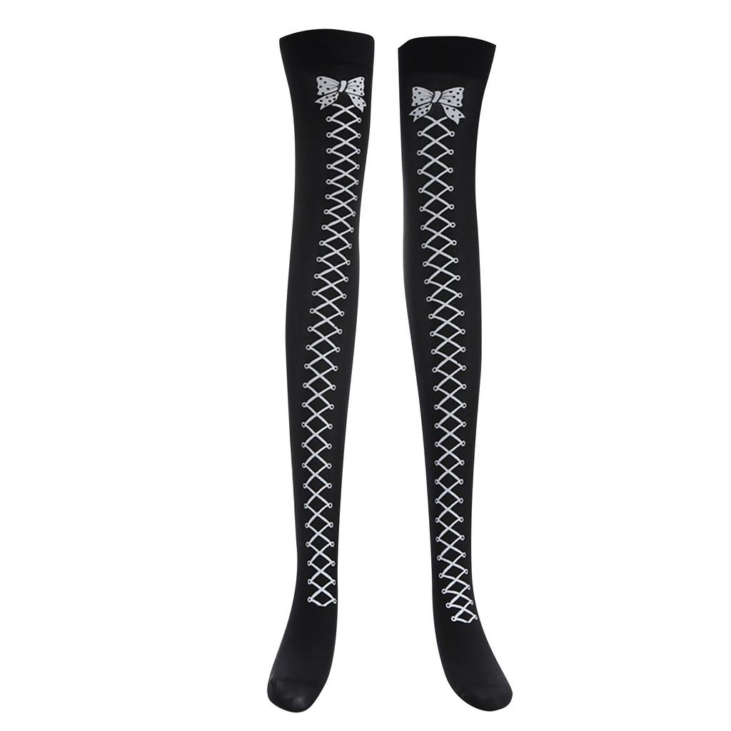 Halloween Printed Knee Socks Spooky Party Hosiery Fancy Dress Stockings Gothic Cosplay Accessories Stylish Costume Legwear