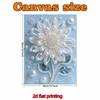 Pearl White Flowers DIY Diamond Art Kits 15.7x19.6inch Gem Art Diamond Painting Kits Without Frame for Adults Gift Idea Home Wall Decor