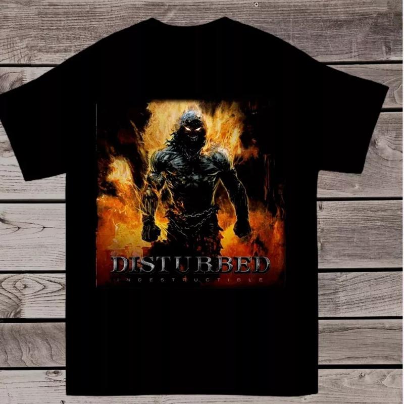 Disturbed Band Indestructible Album Black T Shirt Full Size S Xl